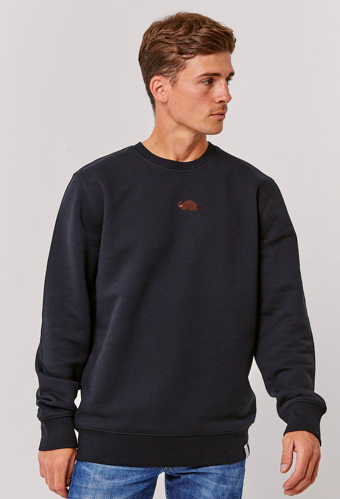Beaver Embroidered Organic Sustainable Sweatshirt Jumper Big Wild Thought