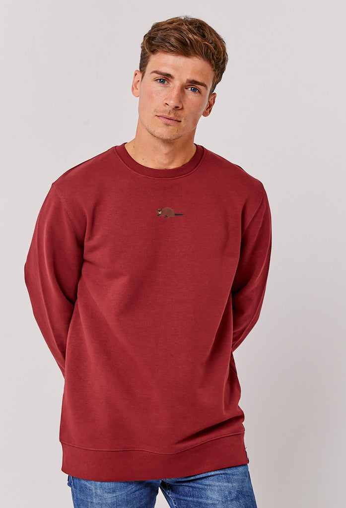 Beaver Embroidered Organic Sustainable Sweatshirt Jumper Big Wild Thought