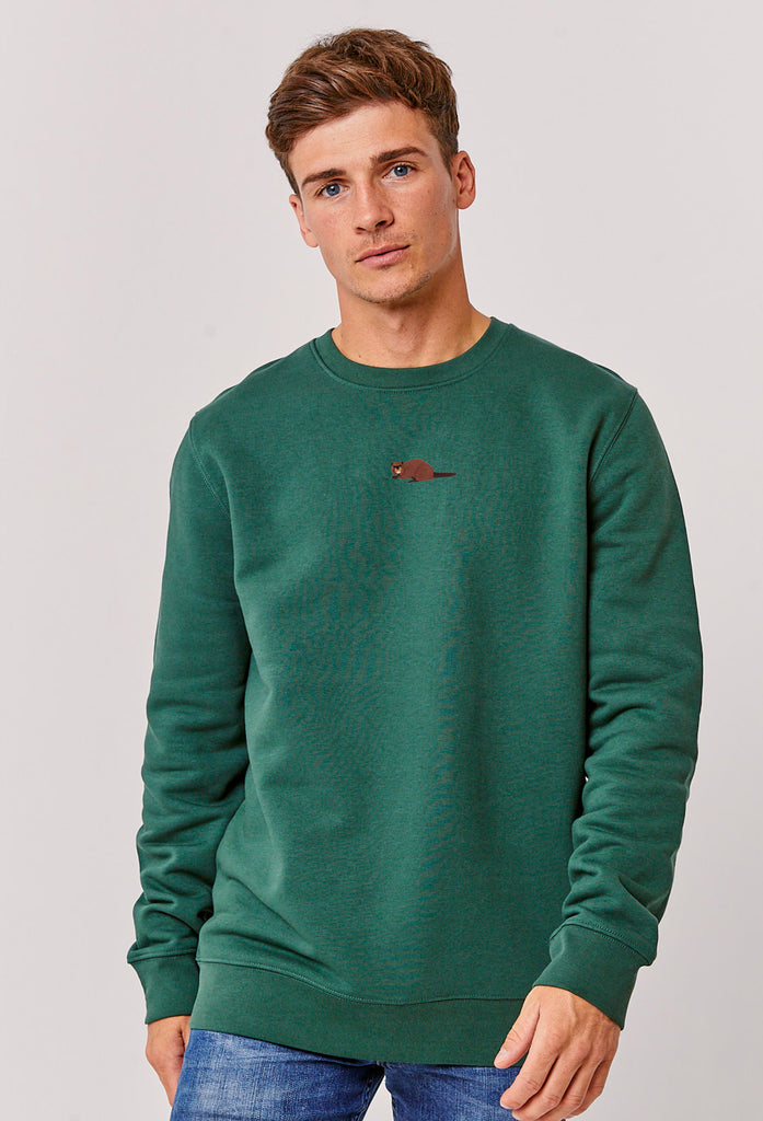 Beaver Embroidered Organic Sustainable Sweatshirt Jumper Big Wild Thought