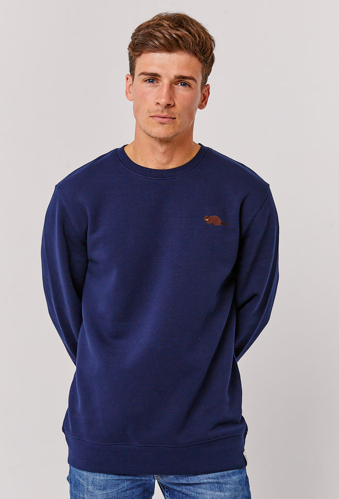 Beaver Embroidered Organic Sustainable Sweatshirt Jumper Big Wild Thought