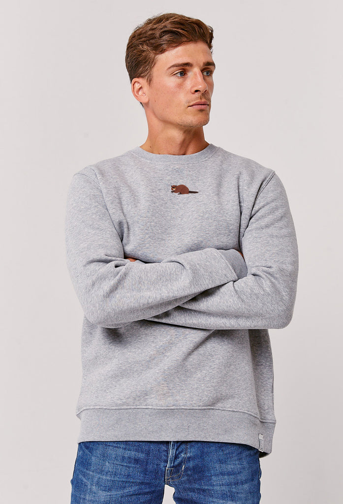 Beaver Embroidered Organic Sustainable Sweatshirt Jumper Big Wild Thought