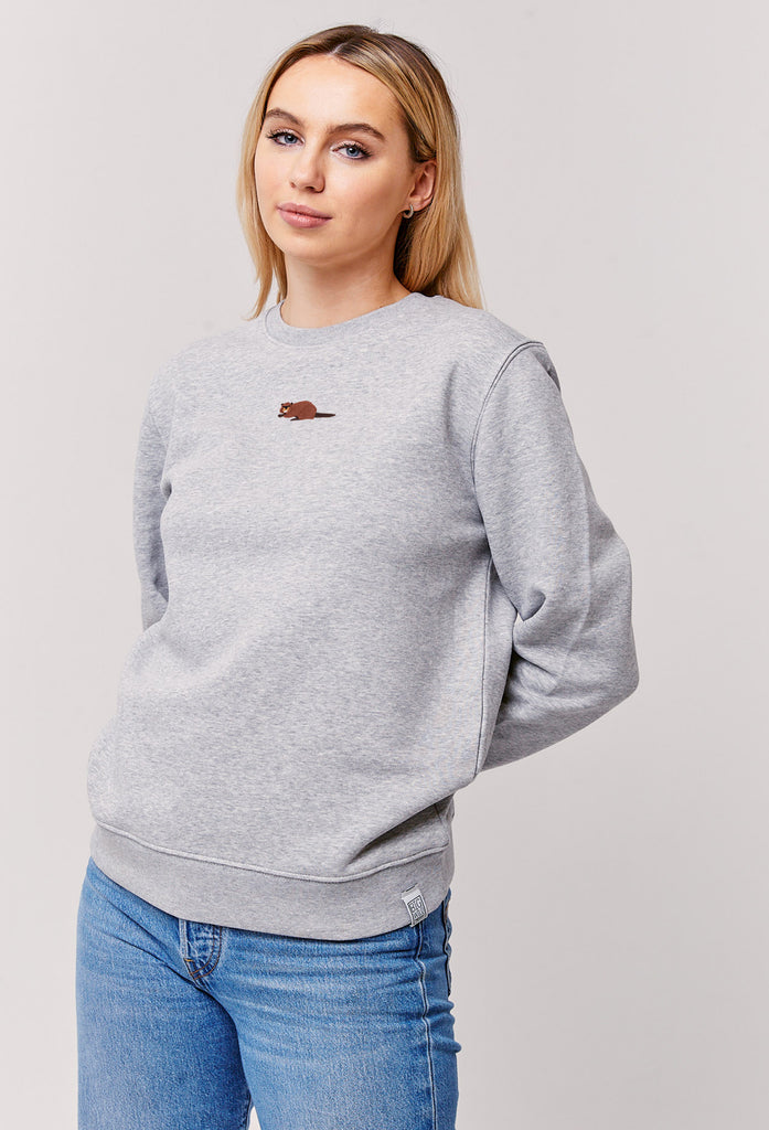 Beaver Embroidered Organic Sustainable Sweatshirt Jumper Big Wild Thought