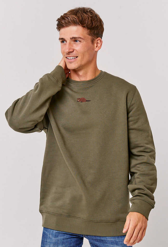 Beaver Embroidered Organic Sustainable Sweatshirt Jumper Big Wild Thought