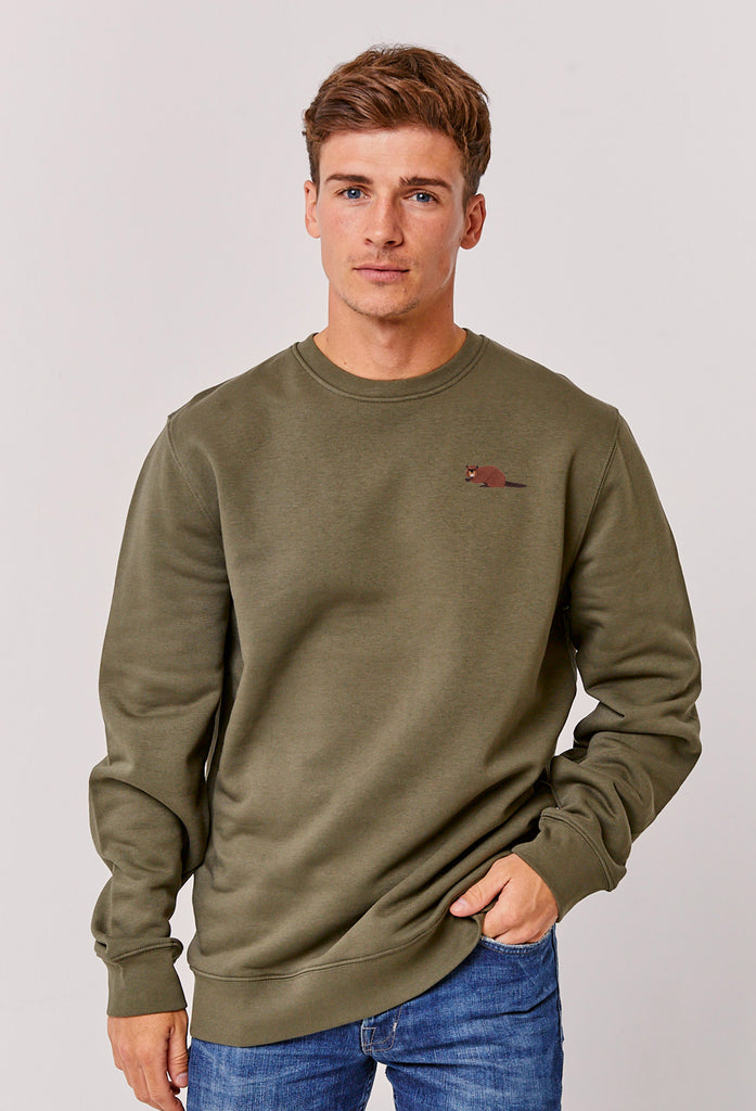 Beaver Embroidered Organic Sustainable Sweatshirt Jumper Big Wild Thought