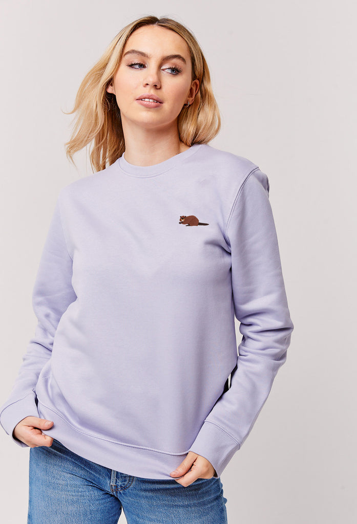 Beaver Embroidered Organic Sustainable Sweatshirt Jumper Big Wild Thought