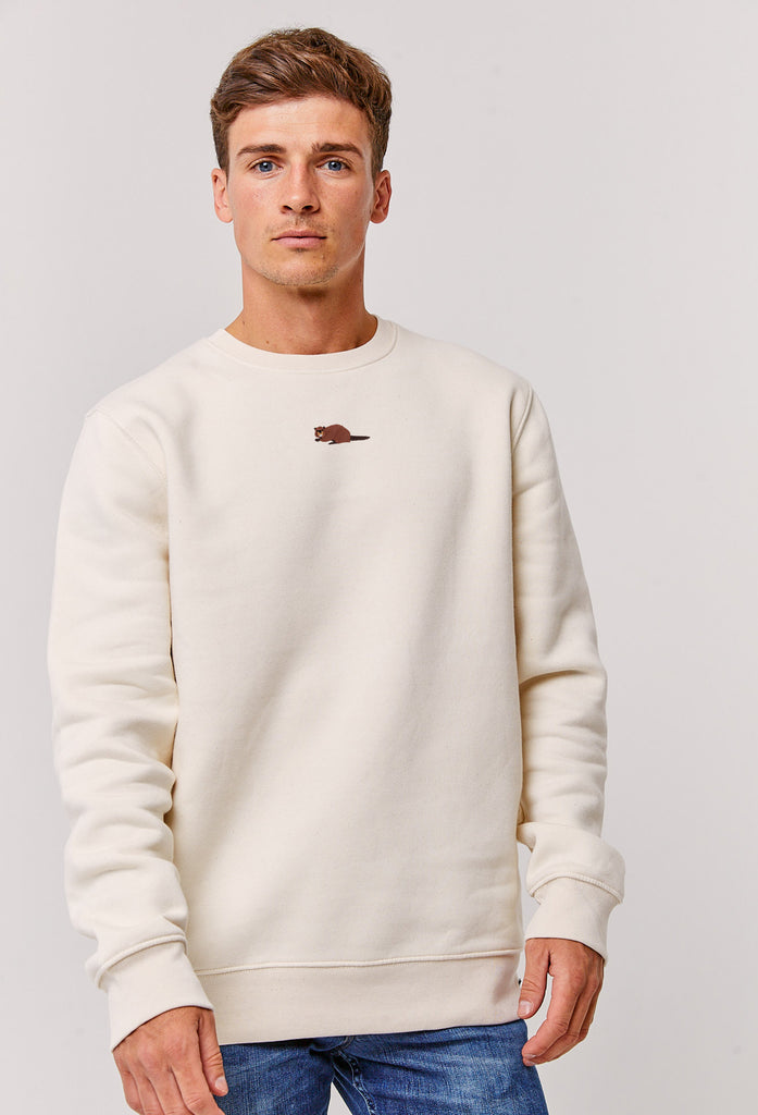Beaver Embroidered Organic Sustainable Sweatshirt Jumper Big Wild Thought
