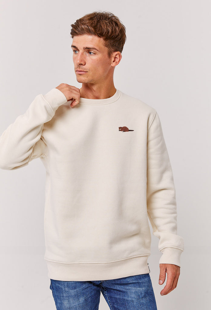 Beaver Embroidered Organic Sustainable Sweatshirt Jumper Big Wild Thought