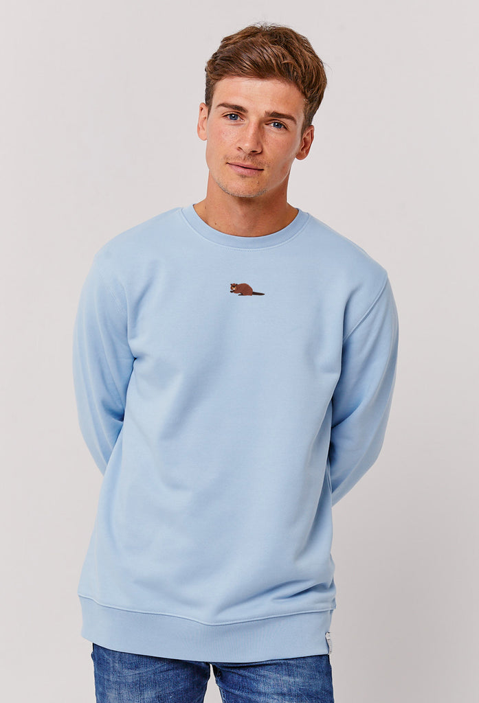 Beaver Embroidered Organic Sustainable Sweatshirt Jumper Big Wild Thought