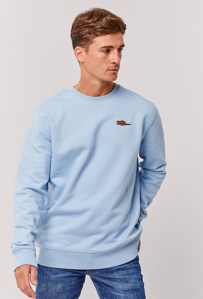 Beaver Embroidered Organic Sustainable Sweatshirt Jumper Big Wild Thought