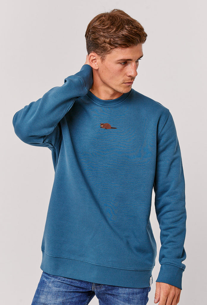 Beaver Embroidered Organic Sustainable Sweatshirt Jumper Big Wild Thought