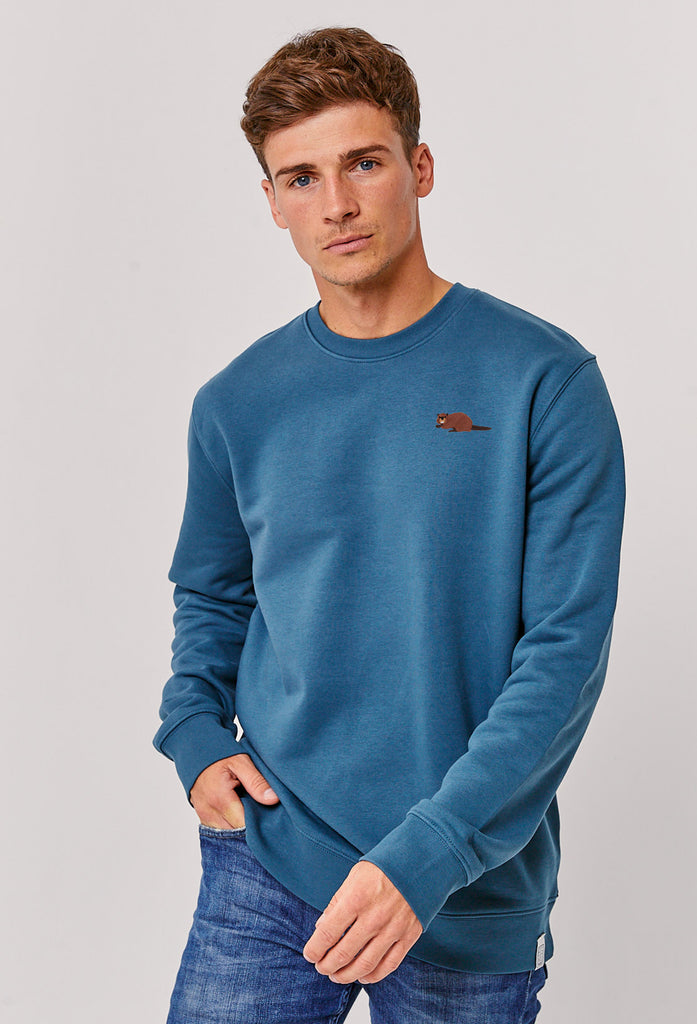 Beaver Embroidered Organic Sustainable Sweatshirt Jumper Big Wild Thought