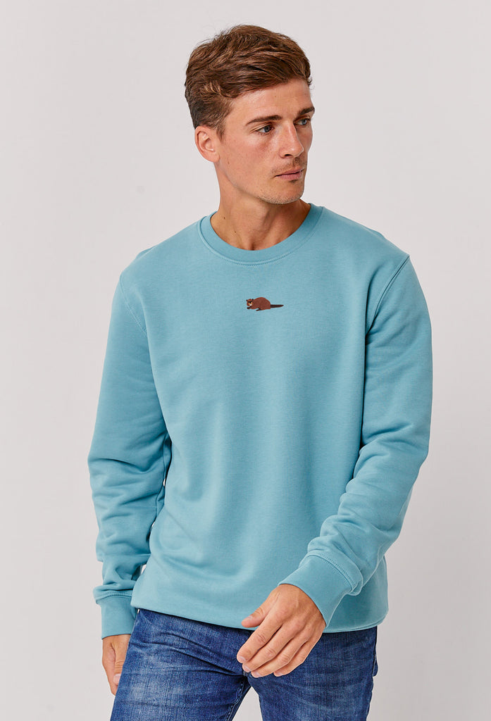 Beaver Embroidered Organic Sustainable Sweatshirt Jumper Big Wild Thought