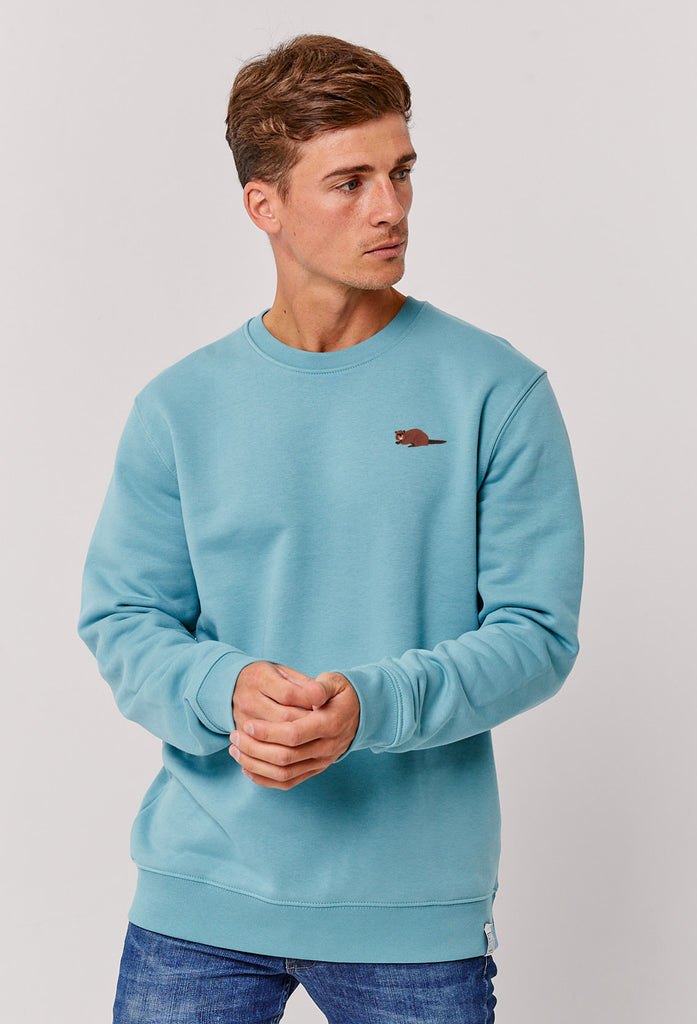 Beaver Embroidered Organic Sustainable Sweatshirt Jumper Big Wild Thought