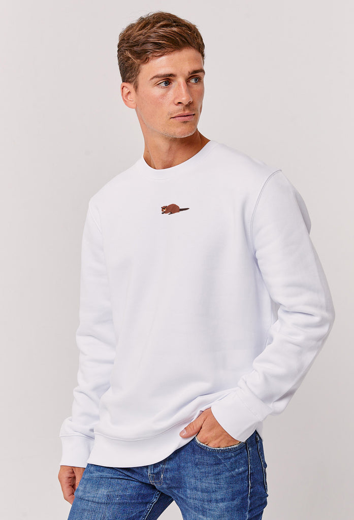 Beaver Embroidered Organic Sustainable Sweatshirt Jumper Big Wild Thought