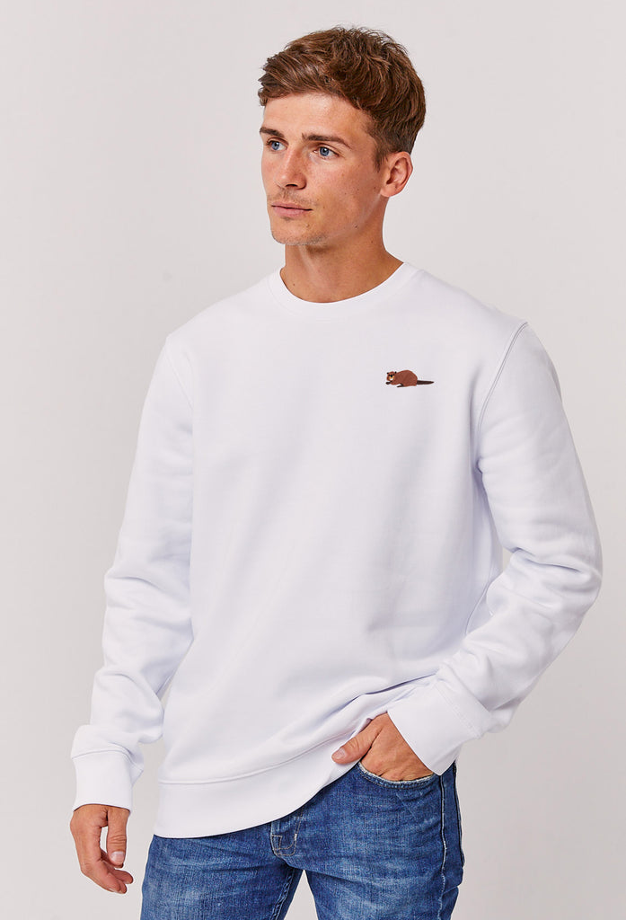 Beaver Embroidered Organic Sustainable Sweatshirt Jumper Big Wild Thought