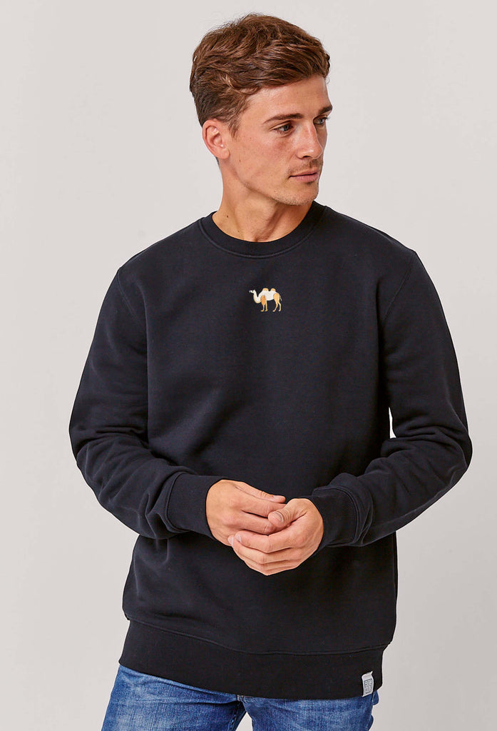 Camel Embroidered Organic Sustainable Sweatshirt Jumper Big Wild Thought