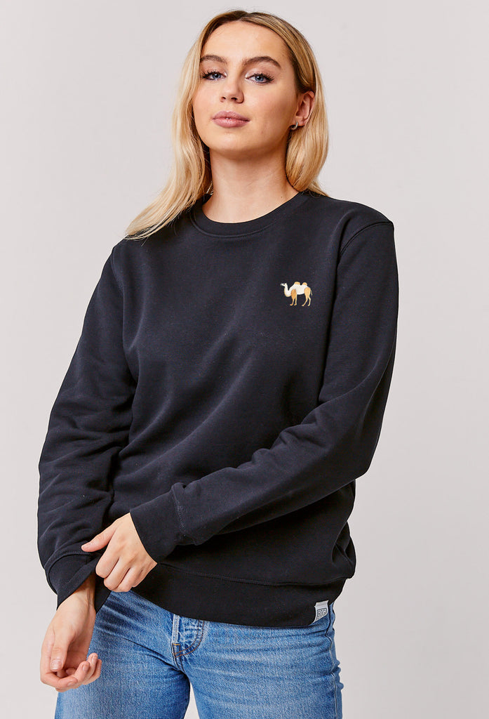 Camel Embroidered Organic Sustainable Sweatshirt Jumper Big Wild Thought