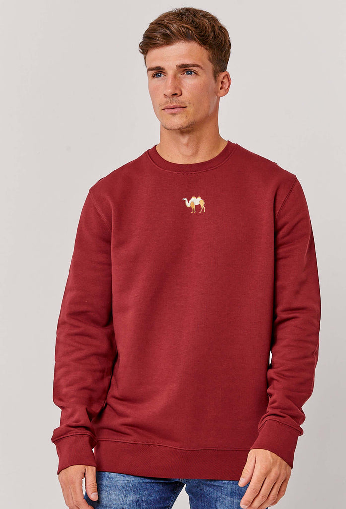 Camel Embroidered Organic Sustainable Sweatshirt Jumper Big Wild Thought