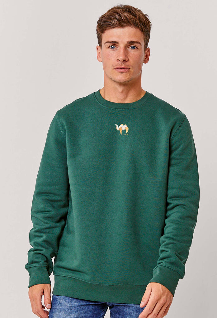 Camel Embroidered Organic Sustainable Sweatshirt Jumper Big Wild Thought