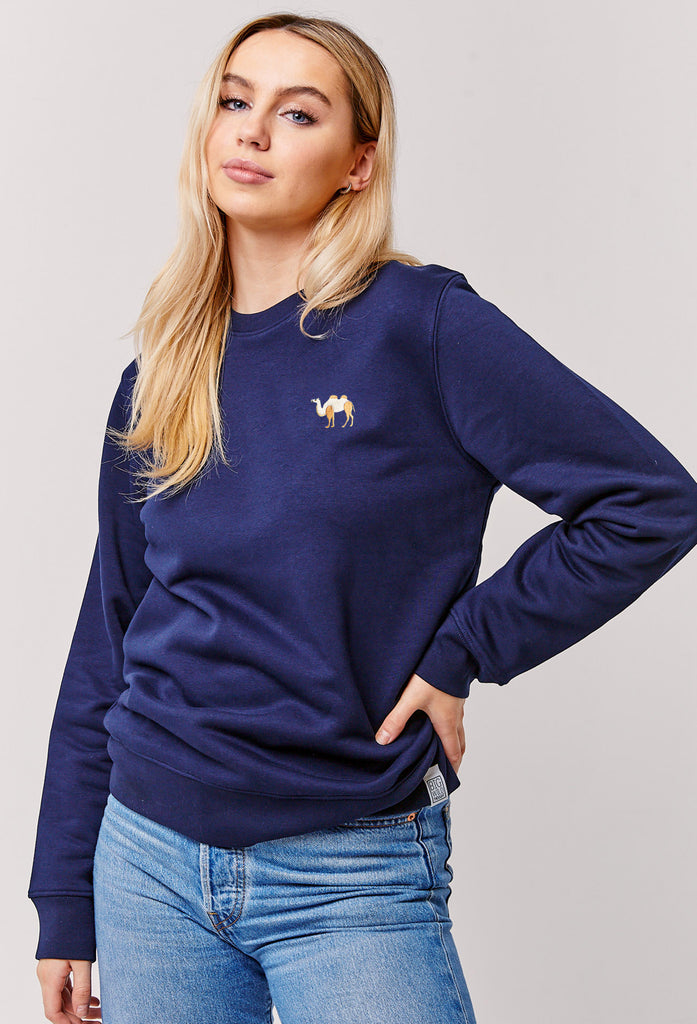 Camel Embroidered Organic Sustainable Sweatshirt Jumper Big Wild Thought