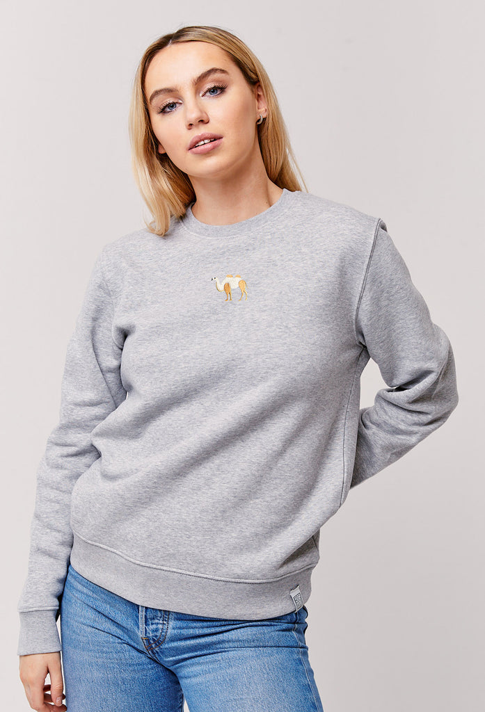 Camel Embroidered Organic Sustainable Sweatshirt Jumper Big Wild Thought