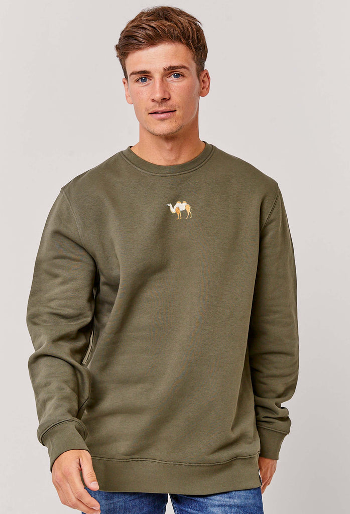 Camel Embroidered Organic Sustainable Sweatshirt Jumper Big Wild Thought