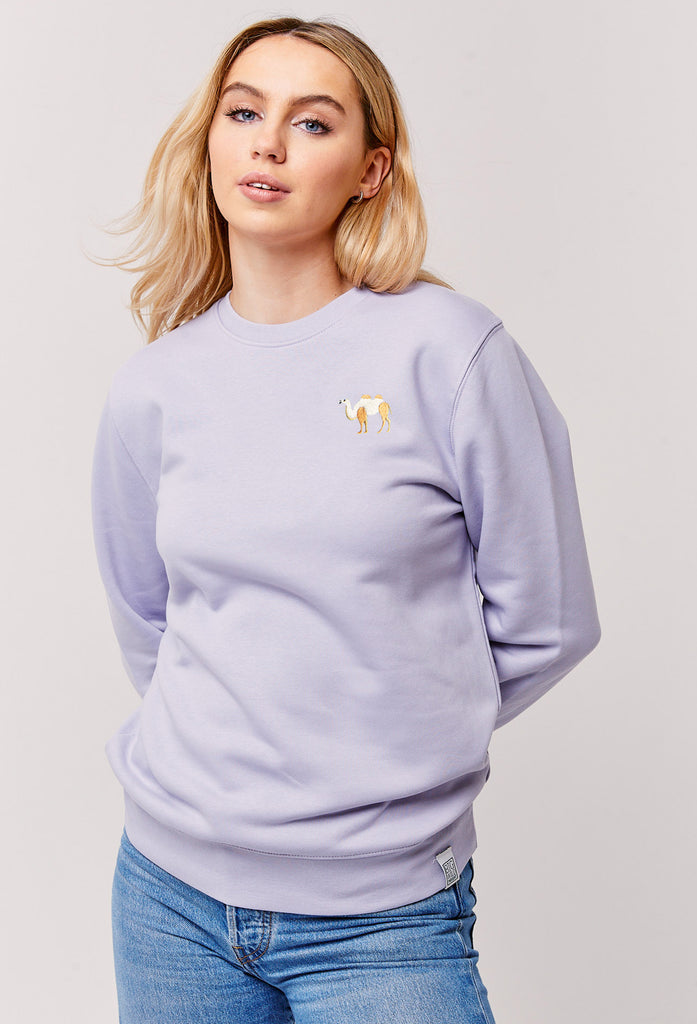 Camel Embroidered Organic Sustainable Sweatshirt Jumper Big Wild Thought