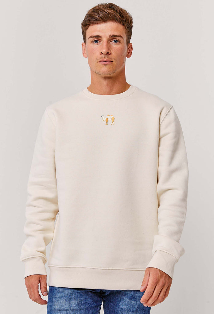 Camel Embroidered Organic Sustainable Sweatshirt Jumper Big Wild Thought