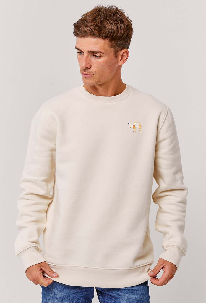 Camel Embroidered Organic Sustainable Sweatshirt Jumper Big Wild Thought