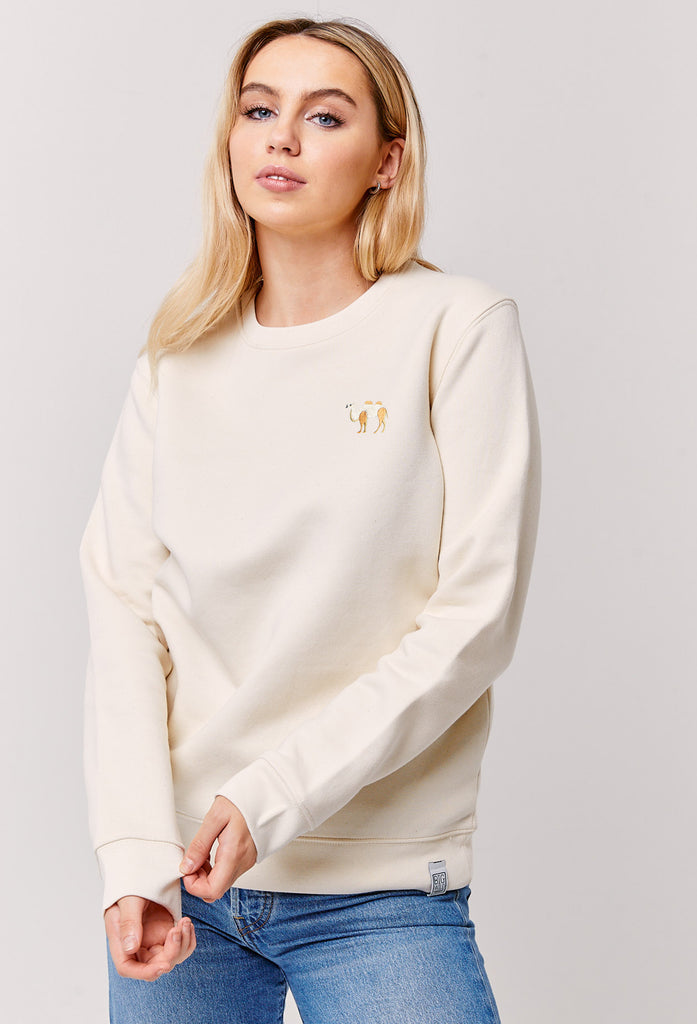 Camel Embroidered Organic Sustainable Sweatshirt Jumper Big Wild Thought