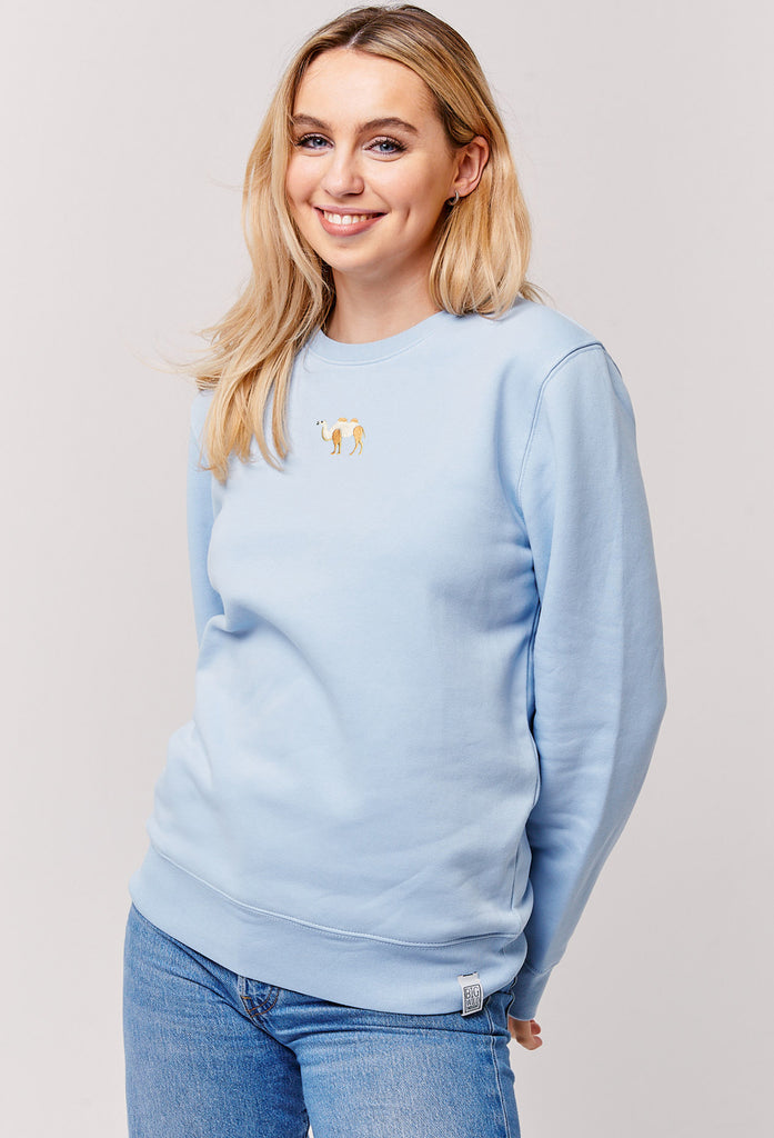 Camel Embroidered Organic Sustainable Sweatshirt Jumper Big Wild Thought