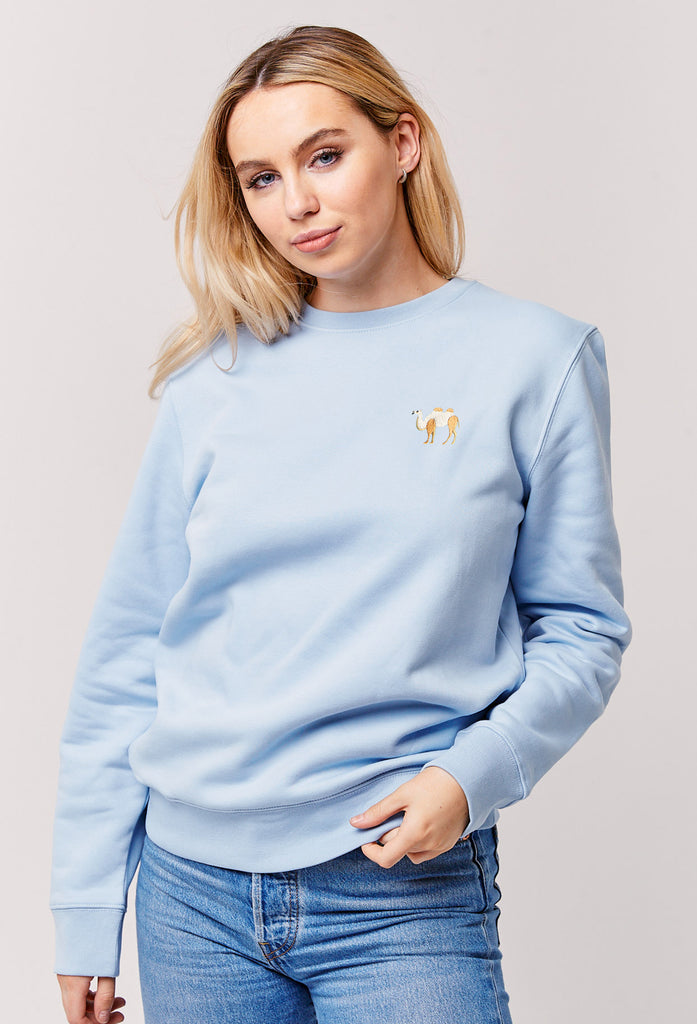 Camel Embroidered Organic Sustainable Sweatshirt Jumper Big Wild Thought