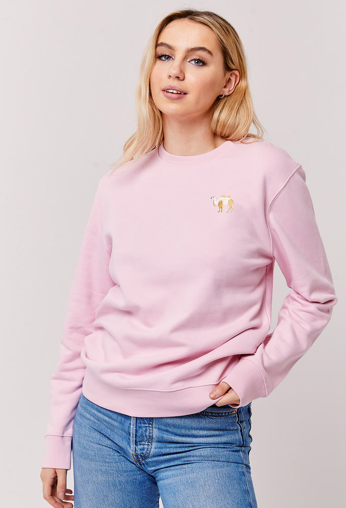 Camel Embroidered Organic Sustainable Sweatshirt Jumper Big Wild Thought