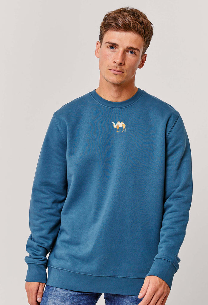 Camel Embroidered Organic Sustainable Sweatshirt Jumper Big Wild Thought