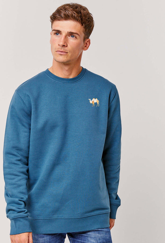 Camel Embroidered Organic Sustainable Sweatshirt Jumper Big Wild Thought
