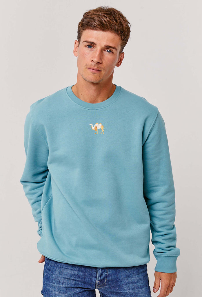 Camel Embroidered Organic Sustainable Sweatshirt Jumper Big Wild Thought