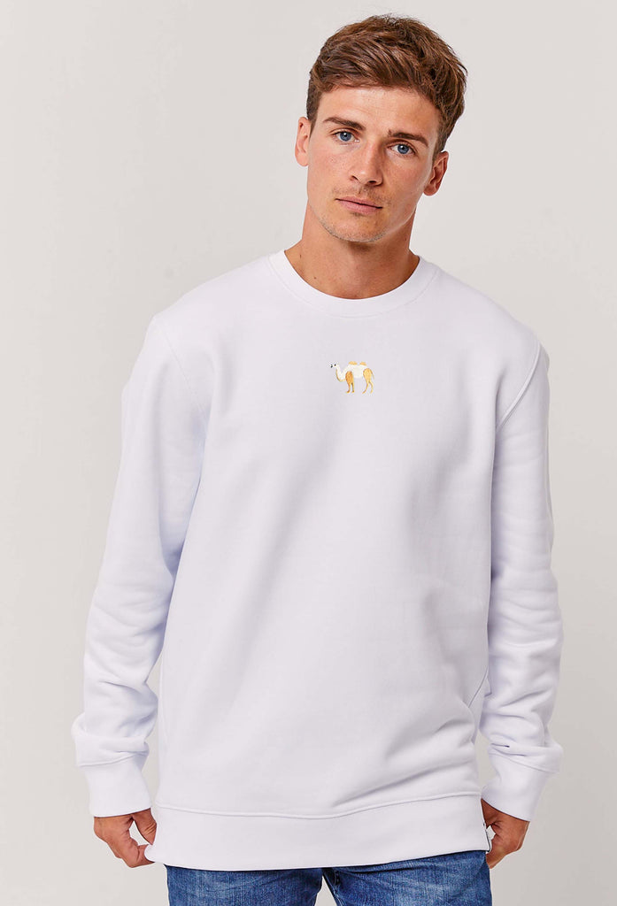 Camel Embroidered Organic Sustainable Sweatshirt Jumper Big Wild Thought