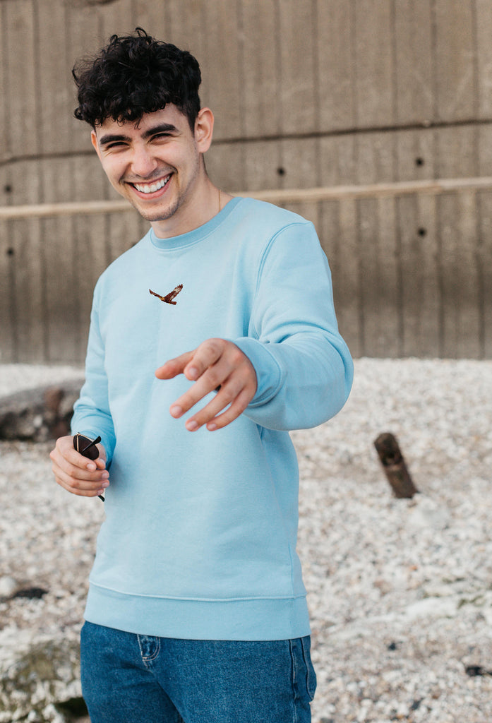 Eagle Embroidered Organic Sustainable Sweatshirt Jumper Big Wild Thought