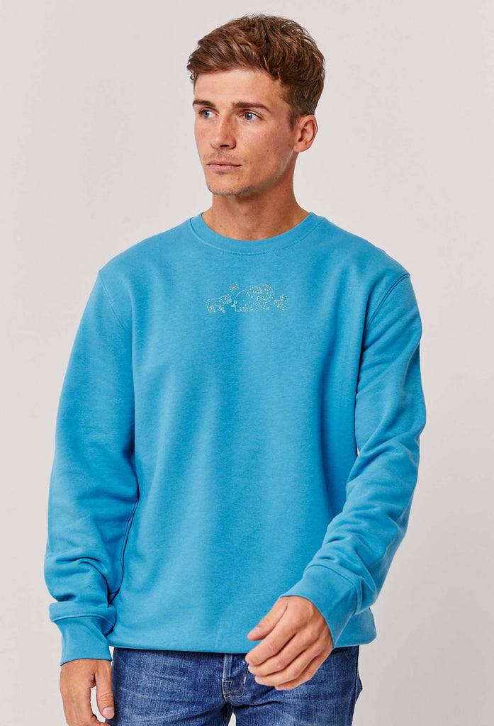 Extinct Drawing Mammoth Dodo Sabre Tooth Tiger Embroidered Organic Sustainable Sweatshirt Jumper Big Wild Thought