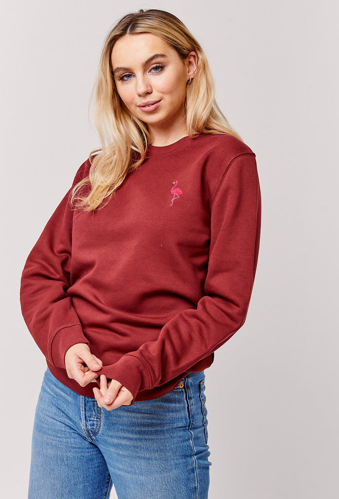 flamingo womens sweatshirt Big Wild Thought
