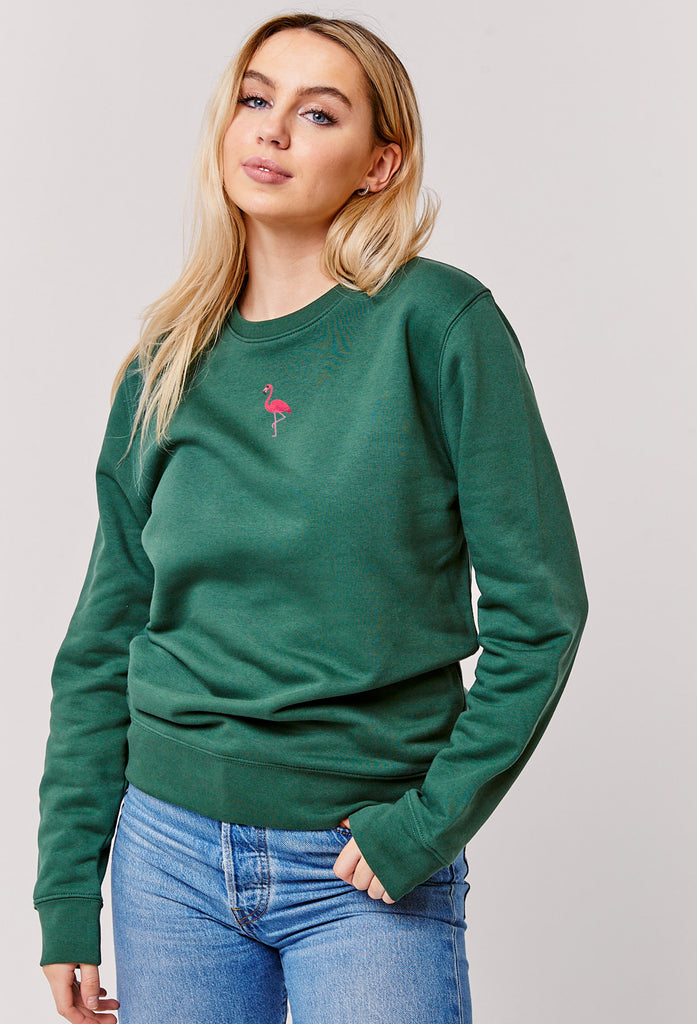 flamingo womens sweatshirt Big Wild Thought