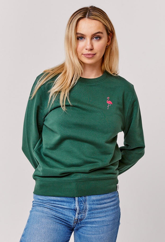 flamingo womens sweatshirt Big Wild Thought