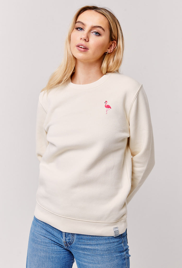 flamingo womens sweatshirt Big Wild Thought