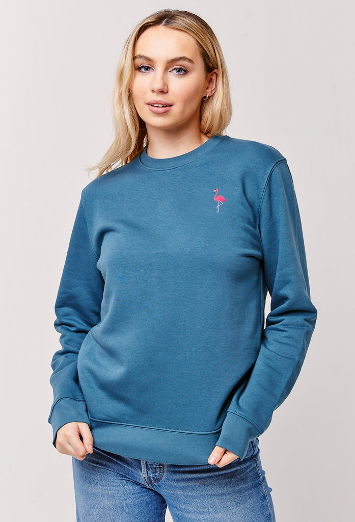 flamingo womens sweatshirt Big Wild Thought
