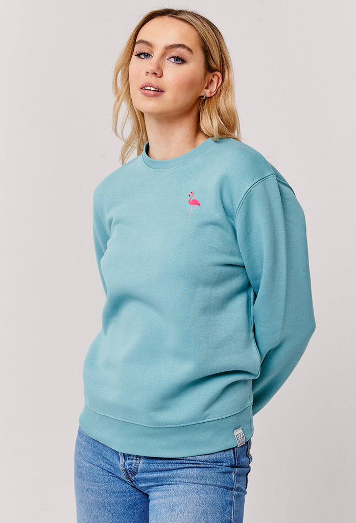 flamingo womens sweatshirt Big Wild Thought