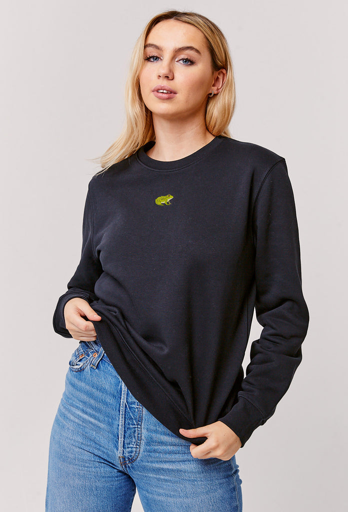 frog womens sweatshirt Big Wild Thought