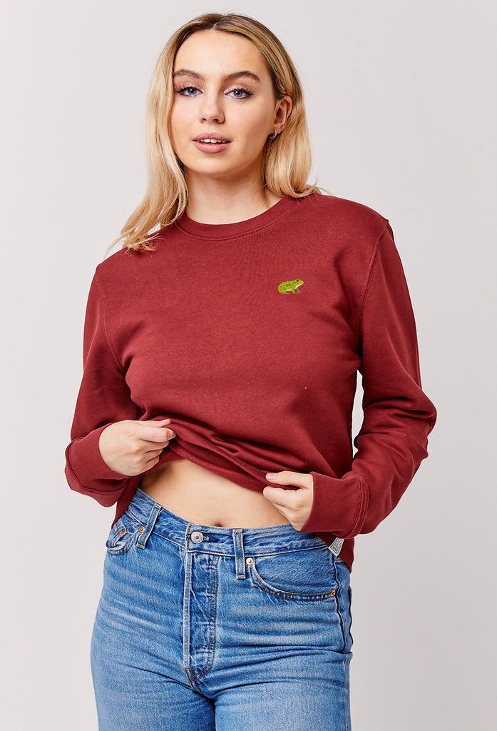 frog womens sweatshirt Big Wild Thought