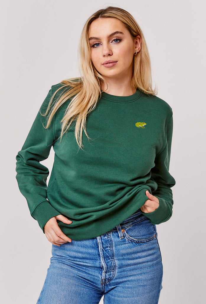 frog womens sweatshirt Big Wild Thought