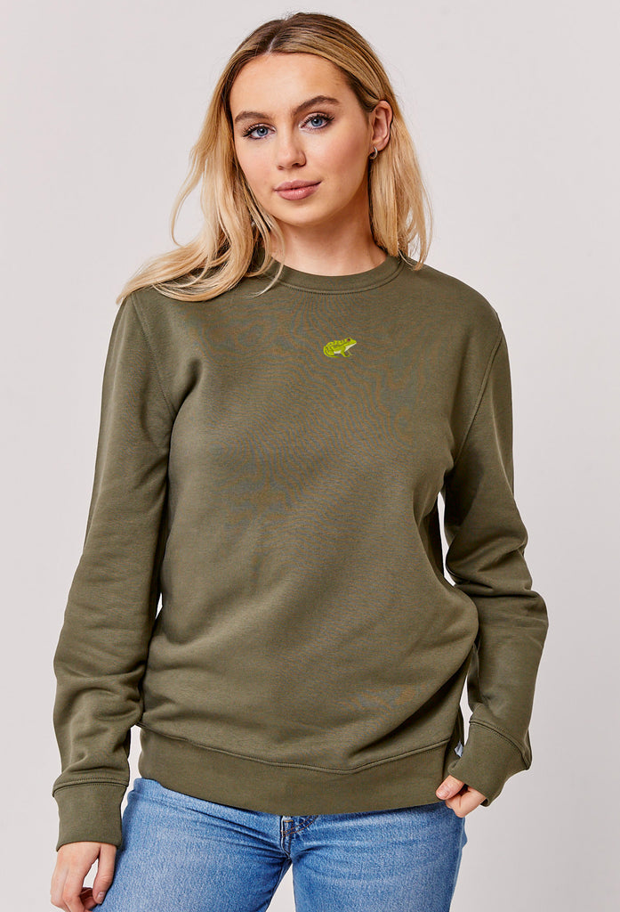 frog womens sweatshirt Big Wild Thought
