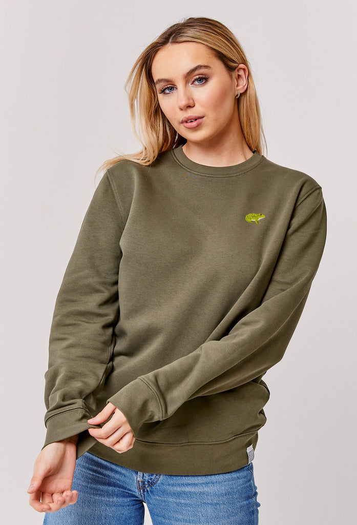 frog womens sweatshirt Big Wild Thought